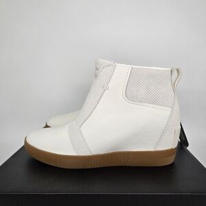 New Sorel Out N About Pull On Wedge Booties Leather Boots Women's Size 8.5